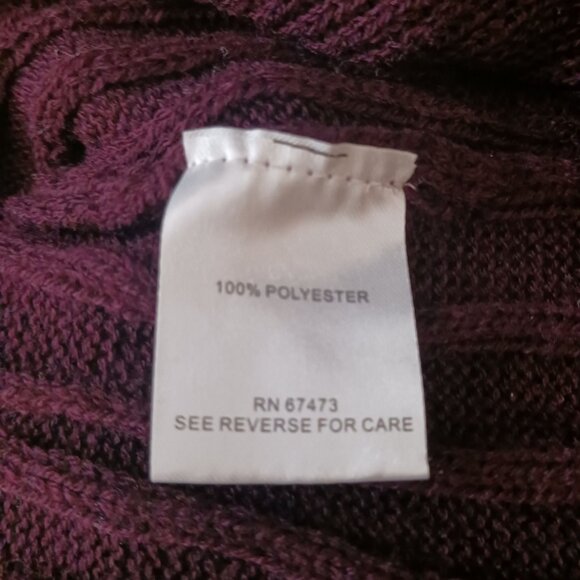 NEW Taylor‎ Petites Cable Knit Ruffled Mini Sweaterdress, Large Petite, Fig - Picture 10 of 14